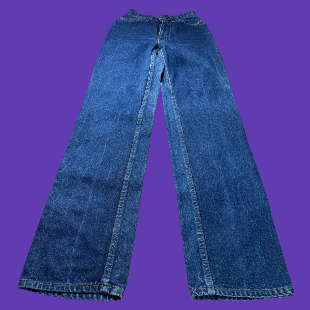 Levi's California Straights Orange Tab Jeans Blue Denim Dark Wash Vintage 24x36